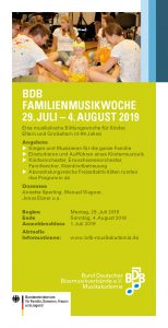 BDB Musikakademie Familienmusikwoche