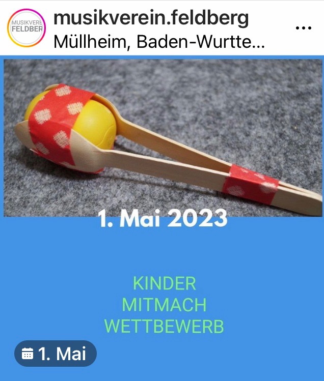 Kinder-Mitmach-Wettbewerb Musikverein Feldberg