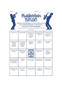 Musterseite Musikverein Bingo
