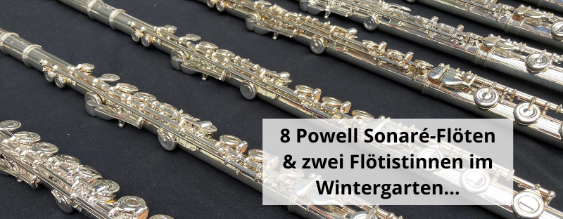 8 Powell Sonaré-Flöten & zwei Flötistinnen im Wintergarten… (820 x 312 px)